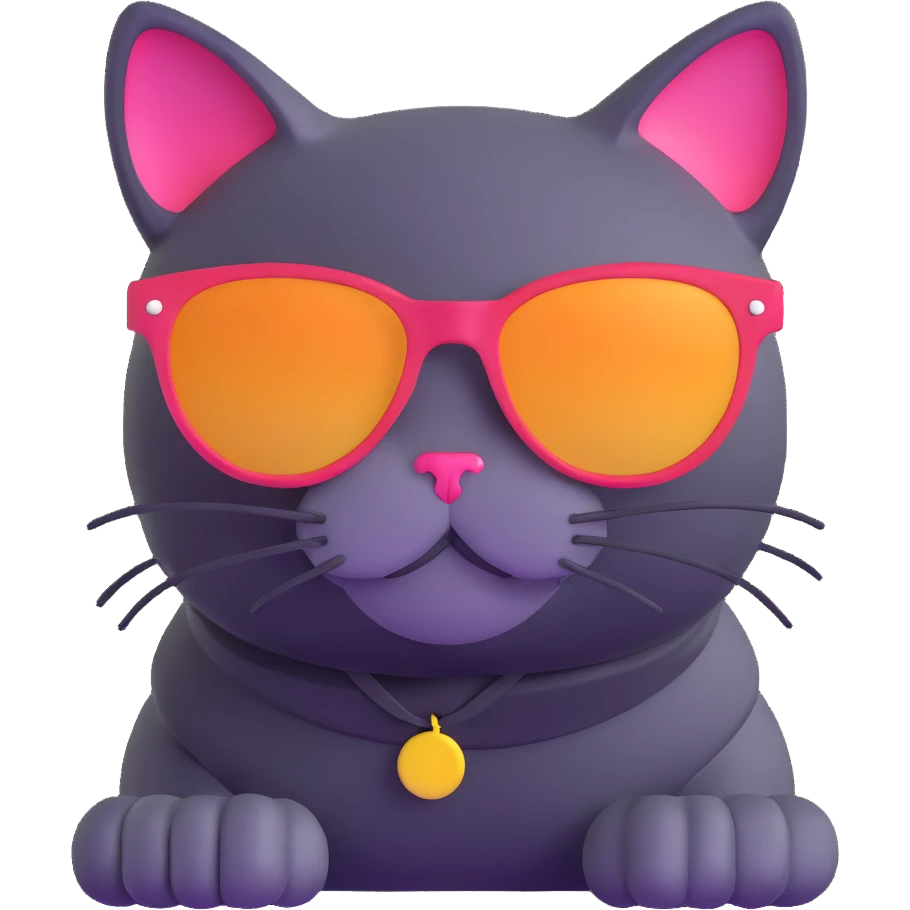 cat wearing sunglasses emoji