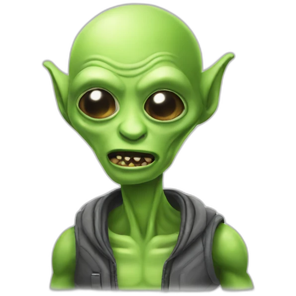 drunk alien emoji