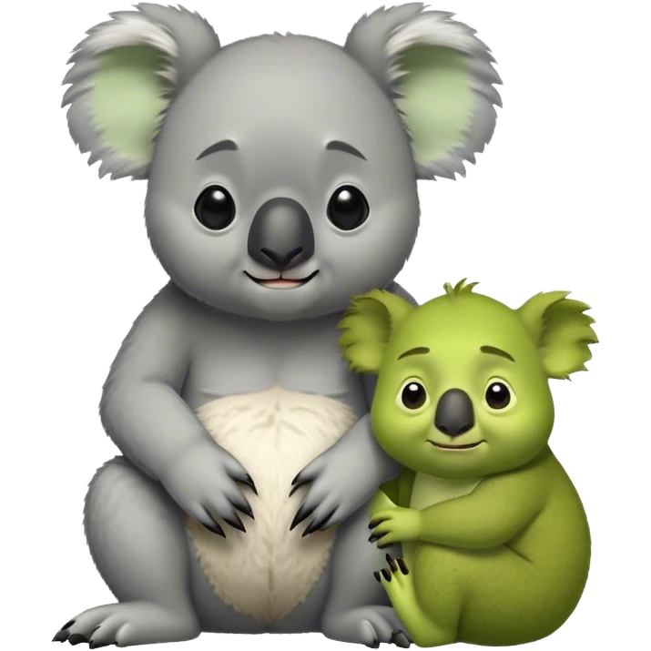 Koala and shrek emoji