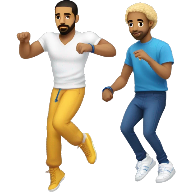 drake and adonis using part of drake to play jump rope emoji
