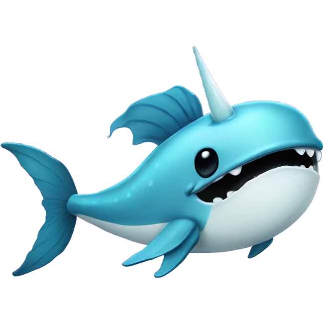 FISH MAN'cool narwhal in cool sunglasses emoji