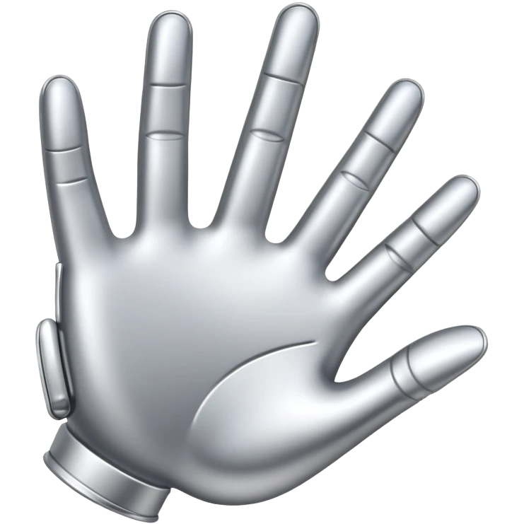 silver writing hand emoji