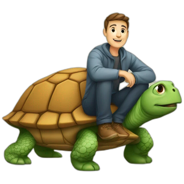 Homme sur tortue emoji