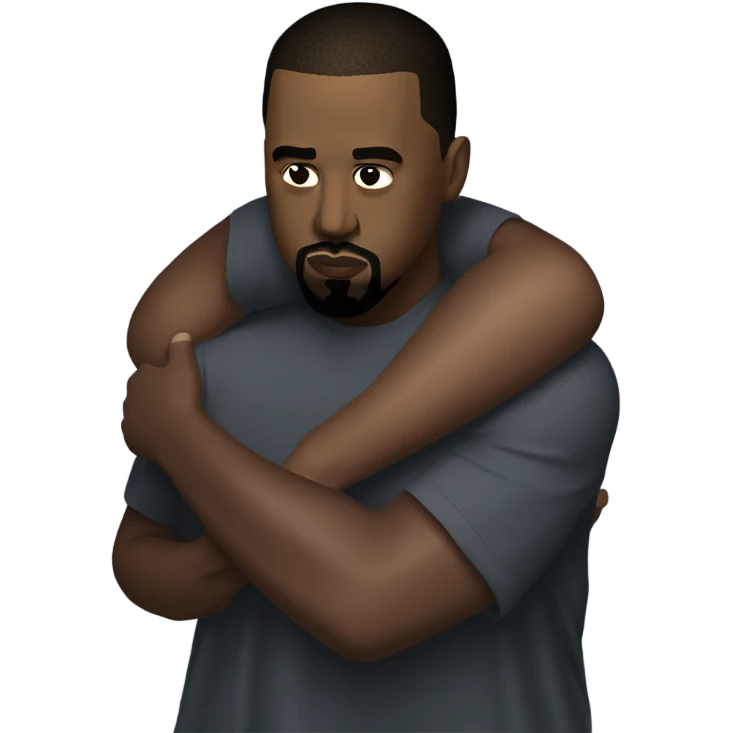 Kanye West and Elon Musk hugging each other emoji