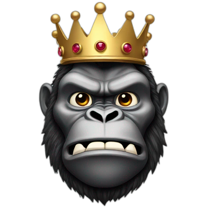 King Kong with crown emoji