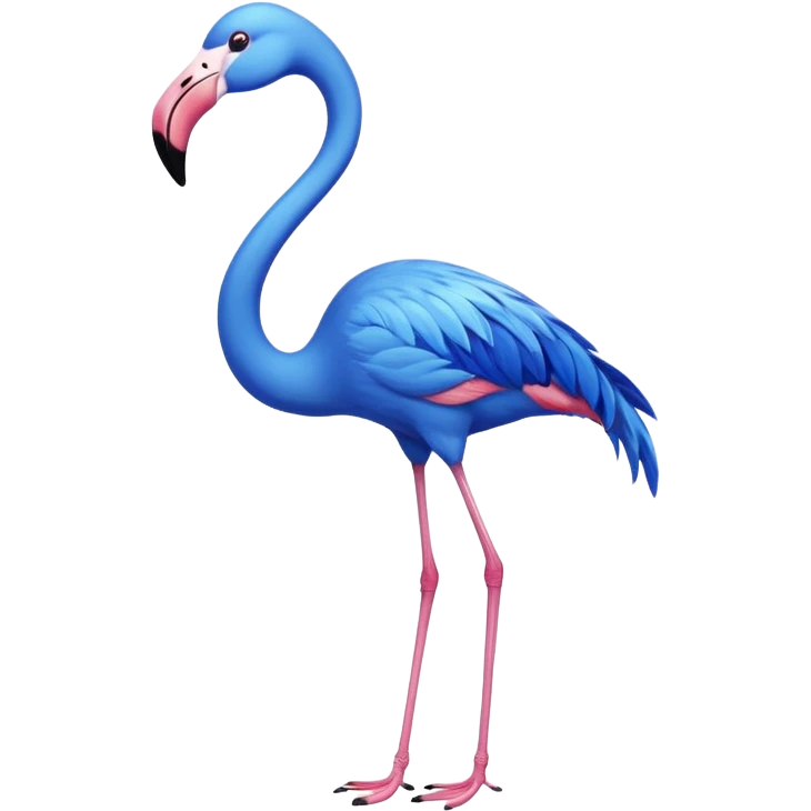 blue flamingo emoji