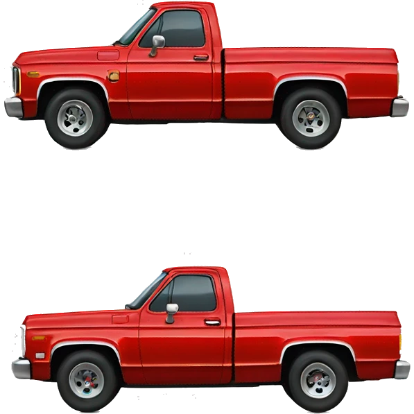 Red squarebody truck emoji