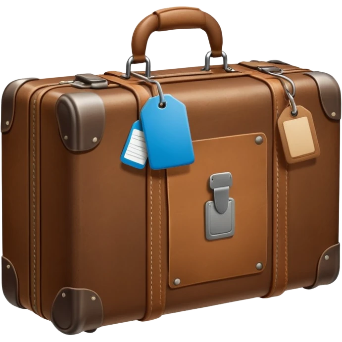 suitcase with tag emoji