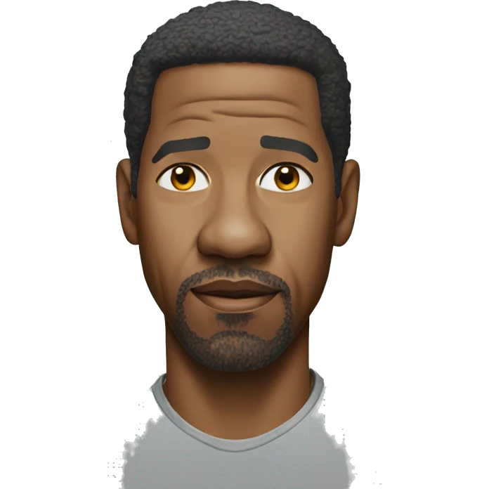hyper realistic denzel washington wearing shirt emoji