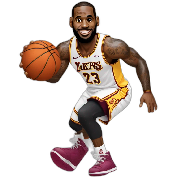 Lebron james holding a basketball emoji