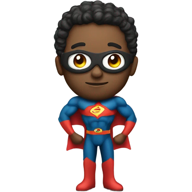 3d realistic full body super hero emoji