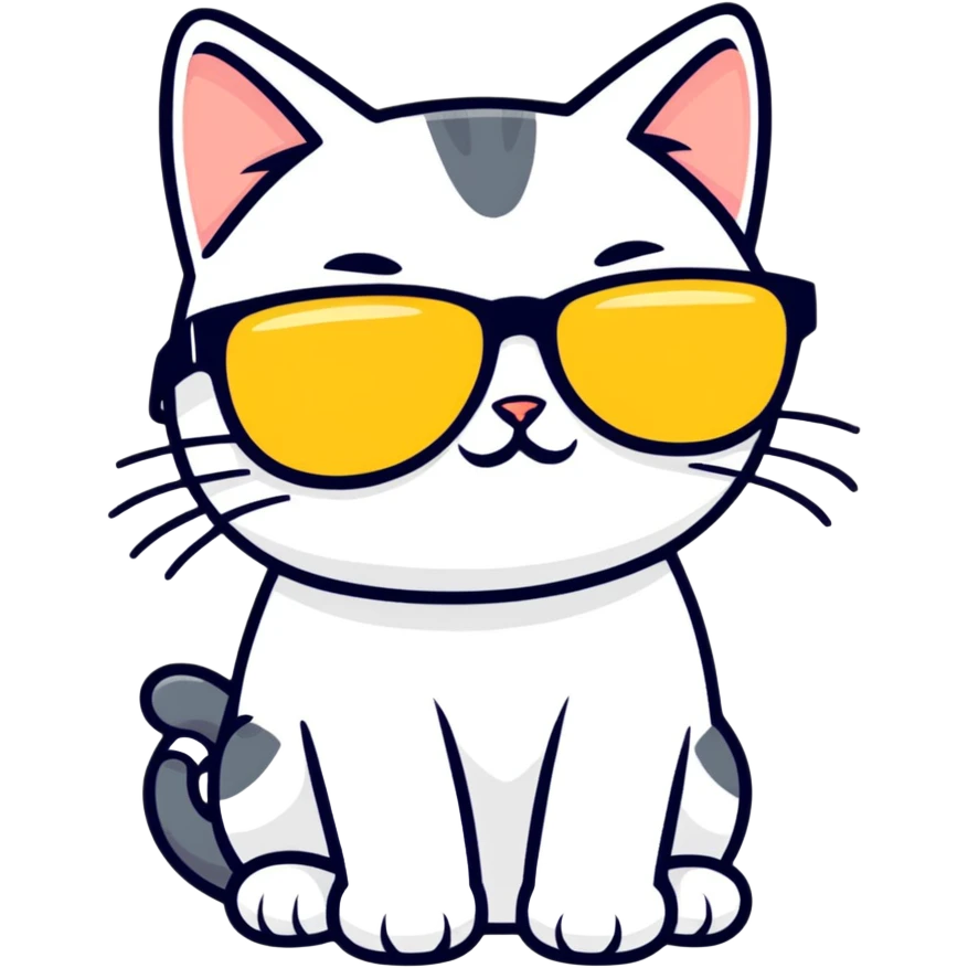 Cat with sunglasses emoji