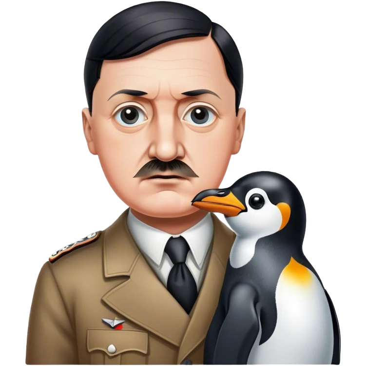Hitler mit Pinguin  emoji