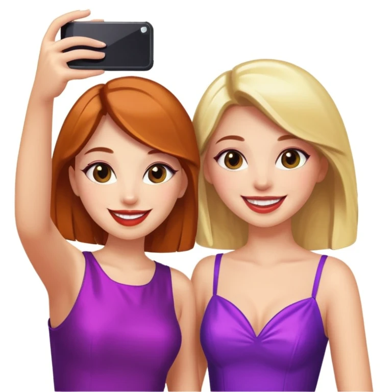 girls taking selfie in club emoji