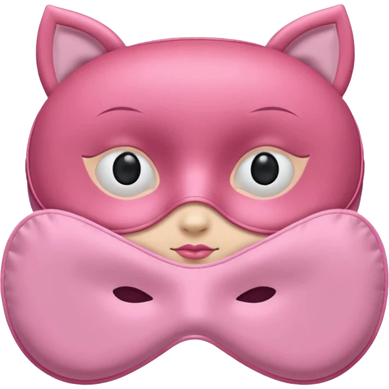 Pink sleeping mask with no face  emoji
