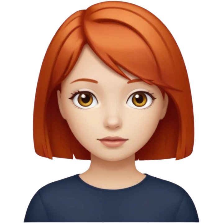 рыжая девушка с каре emoji