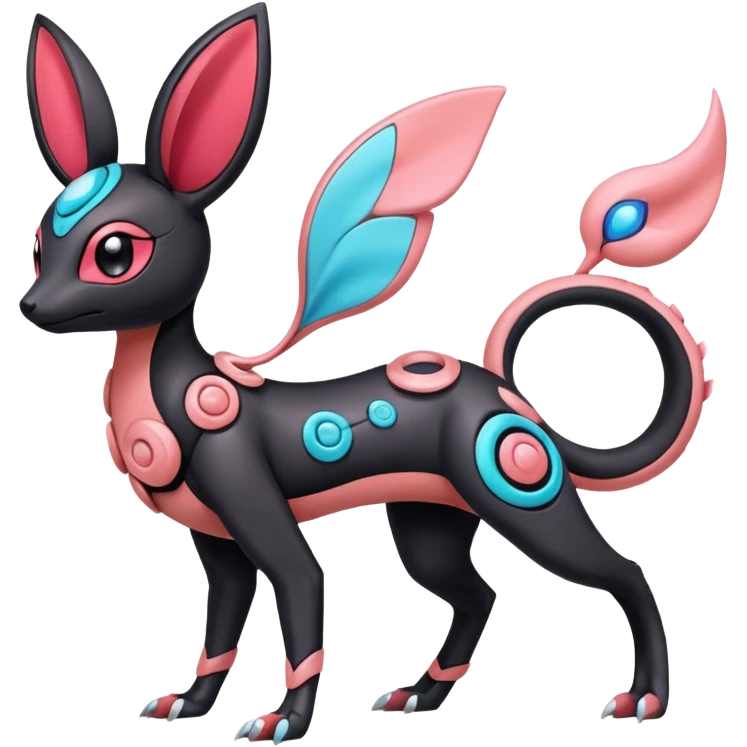 Salandit-Vibrava-Meloetta-Sylveon-Umbreon-fusion-Pokémon-hybrid-creature  emoji