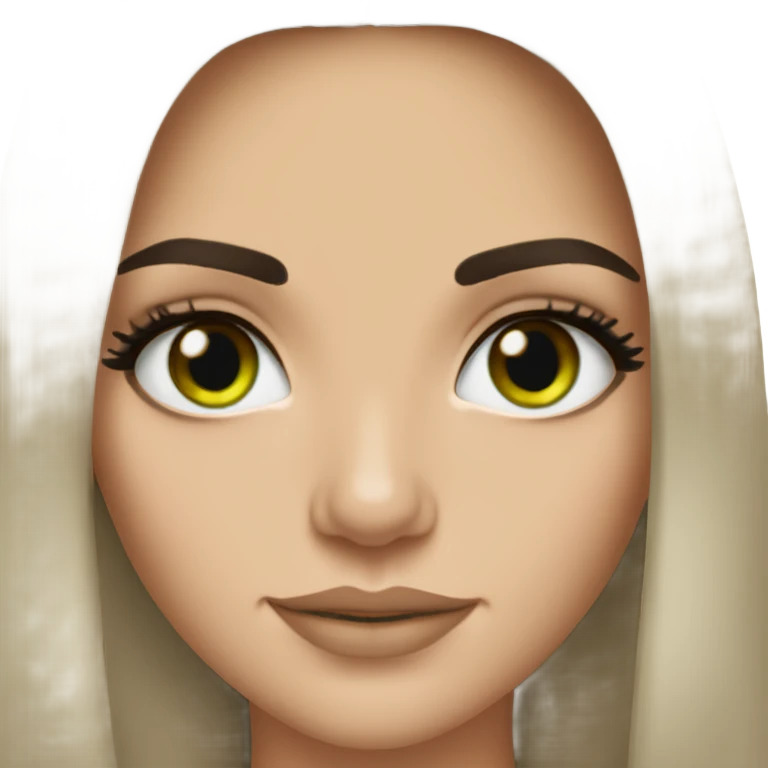 kendall jenner with green eyes and brown hair  emoji