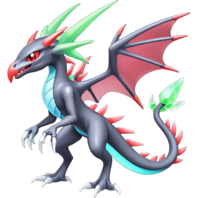 Shiny Aural Darkrai-Flygon-Genesect-Fakémon-fusion (full body) emoji