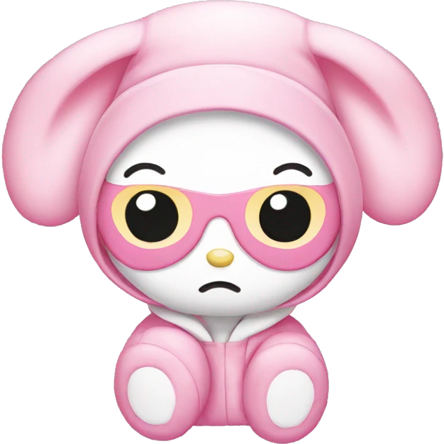 My melody with sleep mask emoji