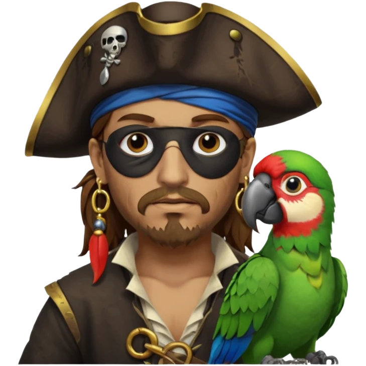 pirate and parrot emoji