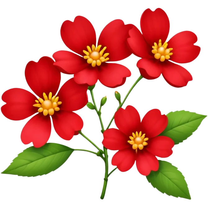 Cherry red flowers emoji