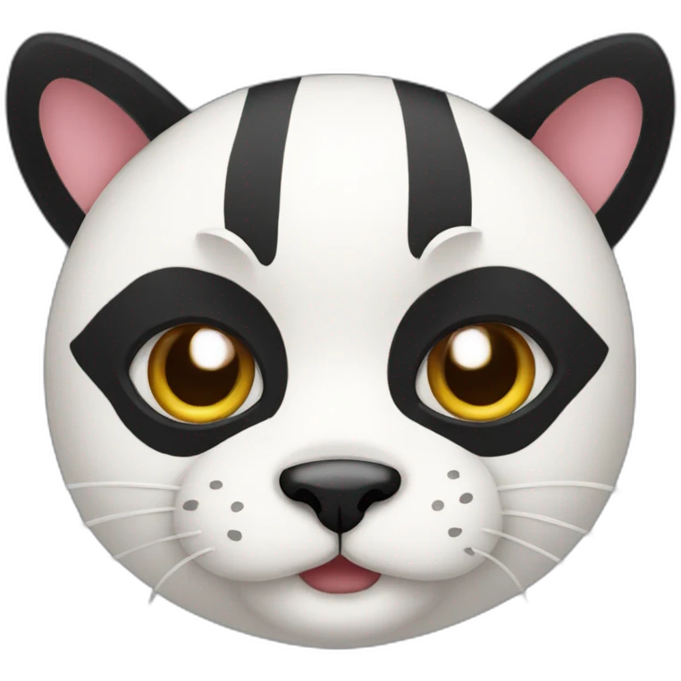 A cat with a panda face emoji