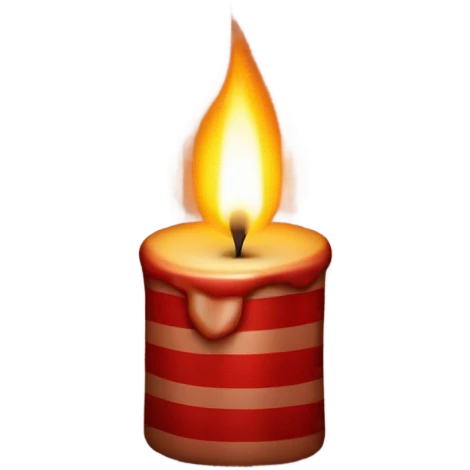 christmas candle burning curtain  emoji