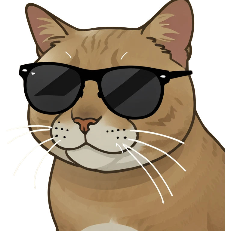 Cat with sunglasses emoji