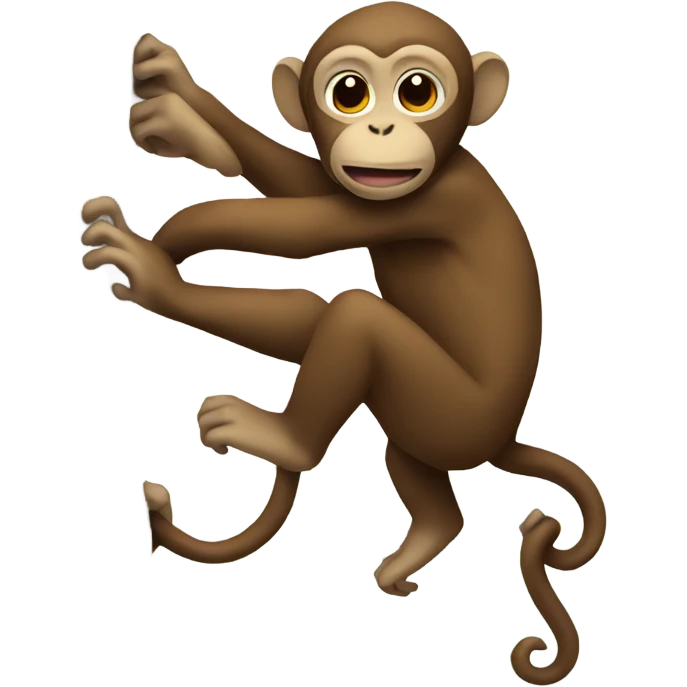 Monkey climbing tree emoji