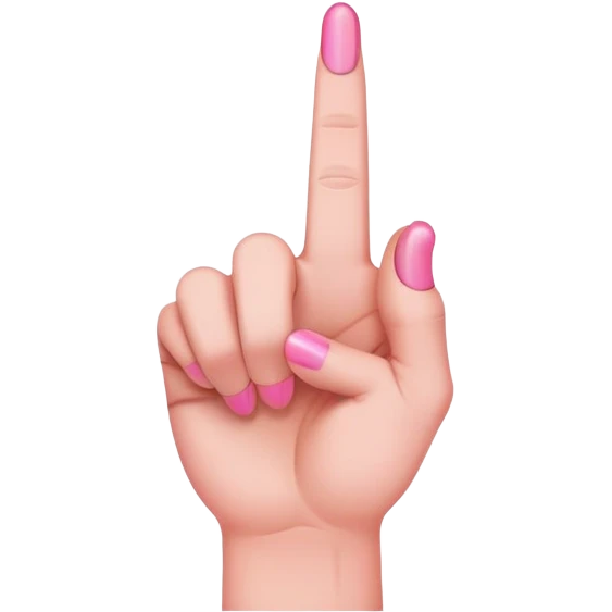 pink middle finger emoji
