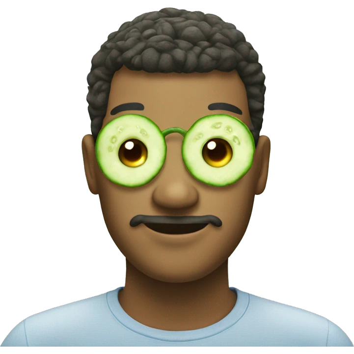 relaxing emoji with cucumbers on eyes emoji