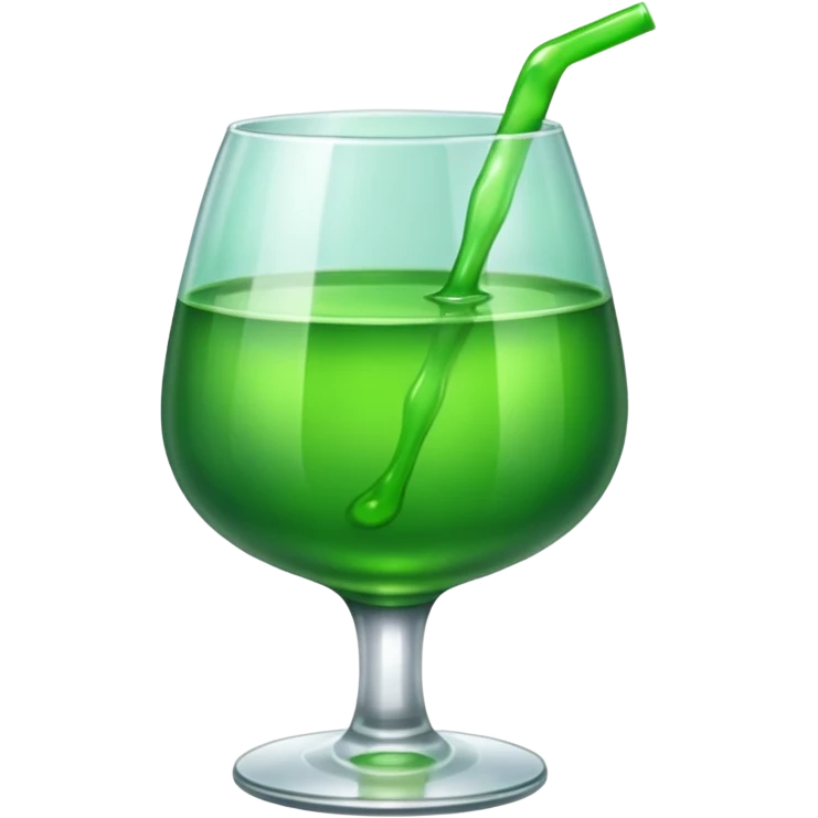 Un vaso con liquido verde emoji