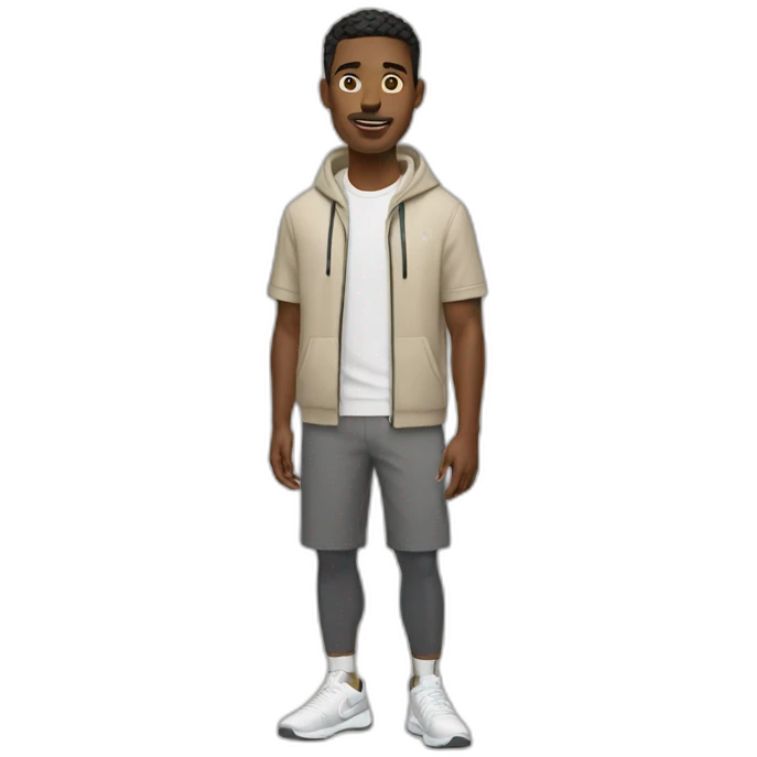 guy wearing a beige nike tech emoji