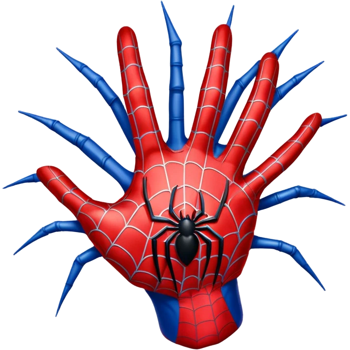 Spider man hand with spicy sense emoji