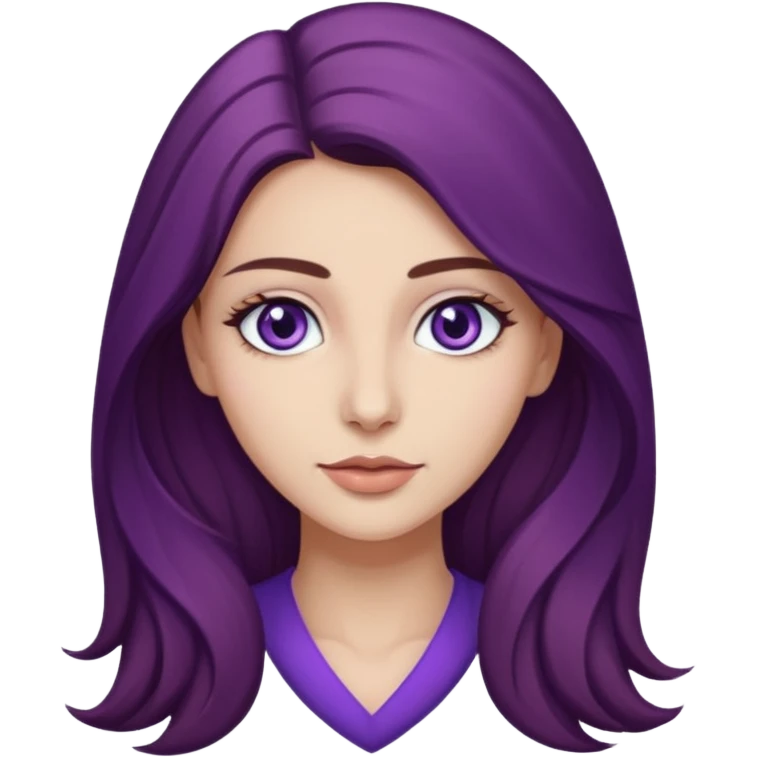 Hande Erçel as a character from game of thrones with purple eyes. emoji