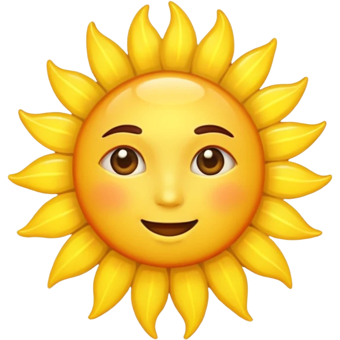 Sun, no face emoji