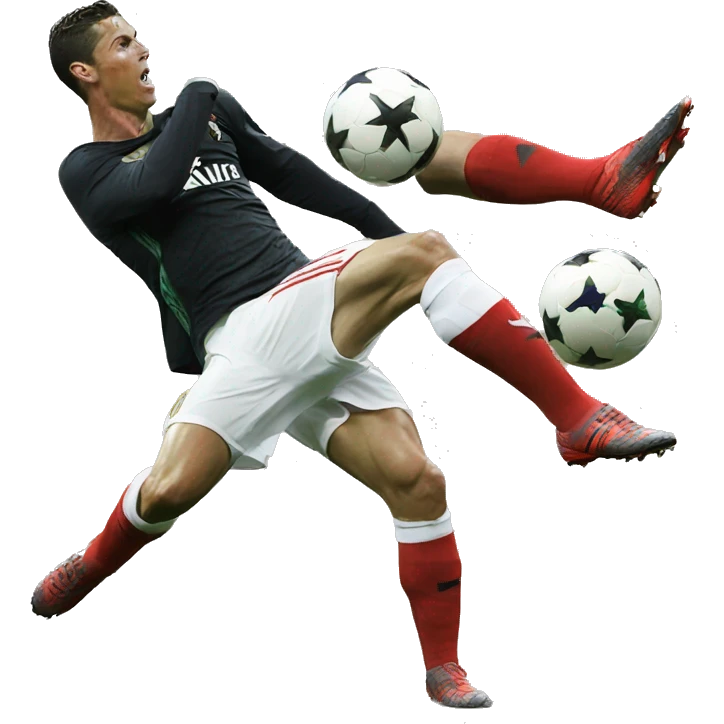 Cristiano Ronaldo hitting the sui emoji
