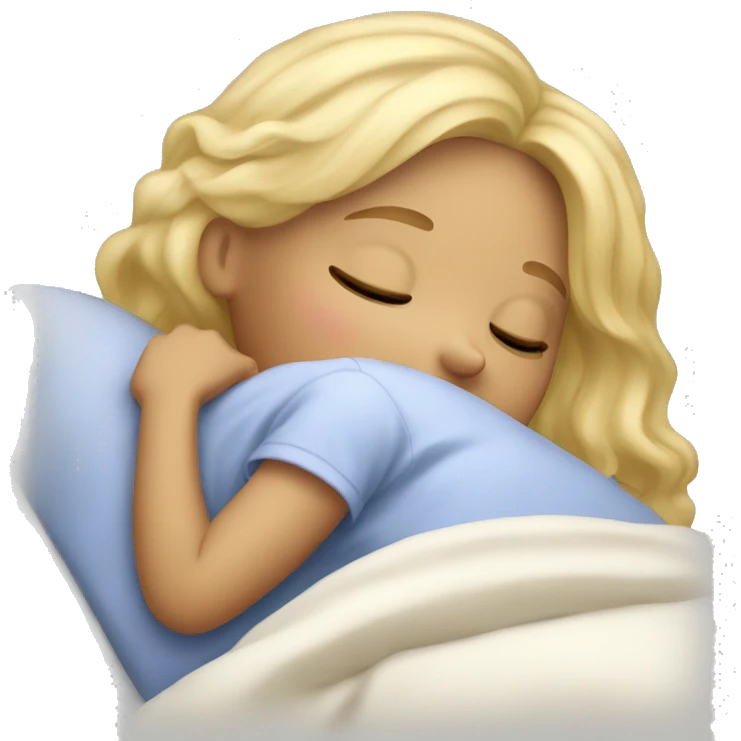 Blonde girl sleeping  emoji