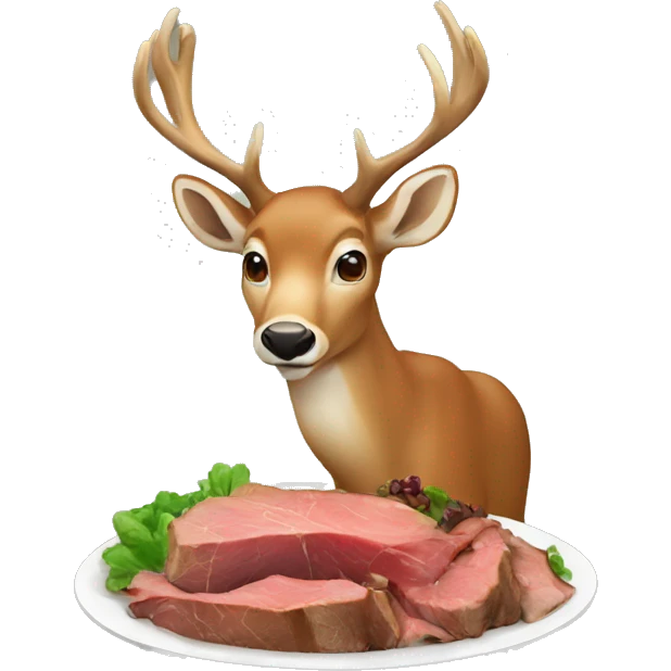 Deer eating venison  emoji