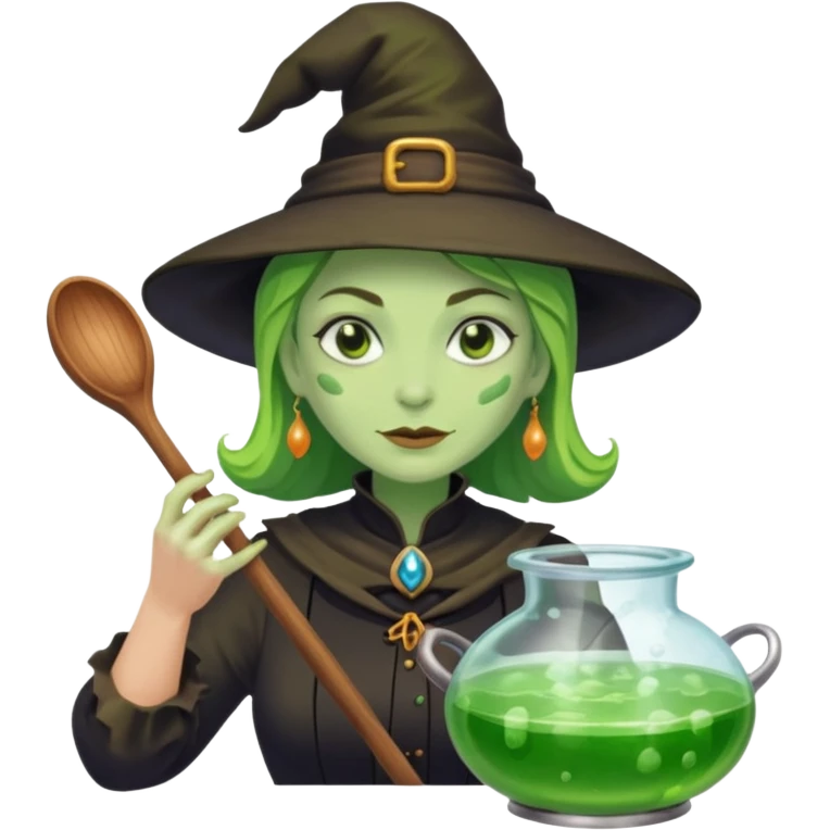 green witch cooking potion emoji