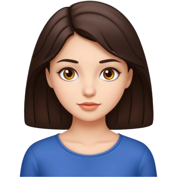 Beautiful brunette girl  emoji