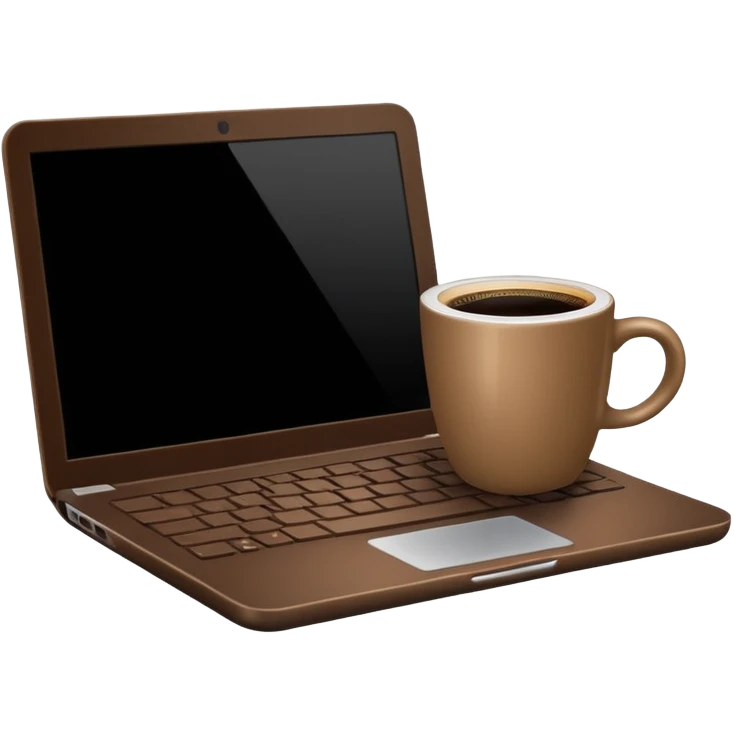 coffee and laptop emoji