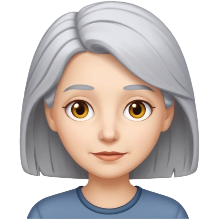 white female grey hair emoji