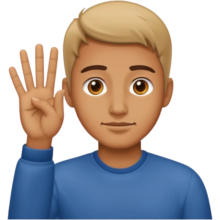 a man making the gesture of not seeing emoji