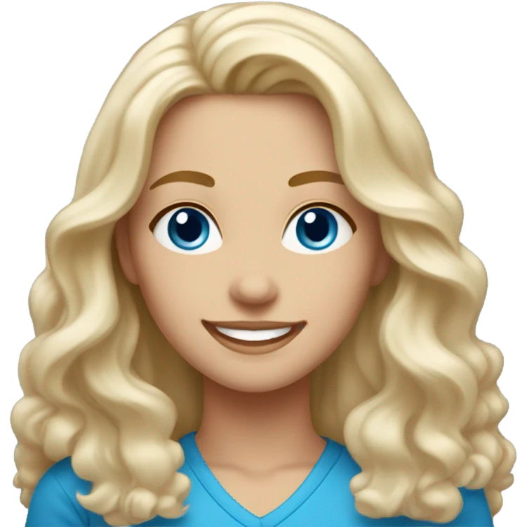 Pretty white blonde woman emoji