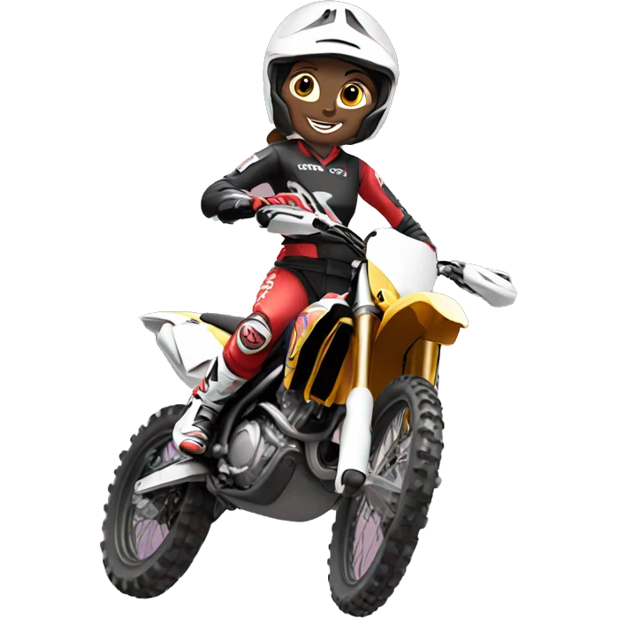motocross women emoji