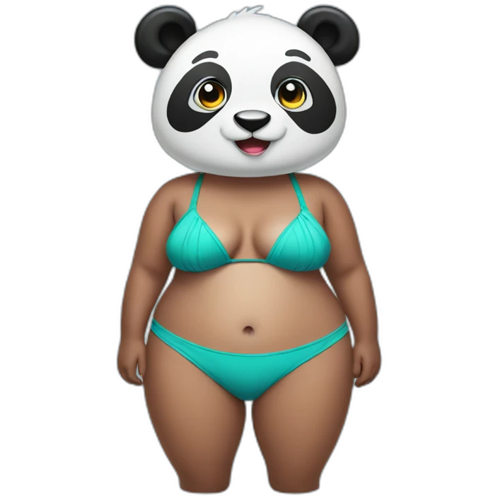 panda in bikini emoji