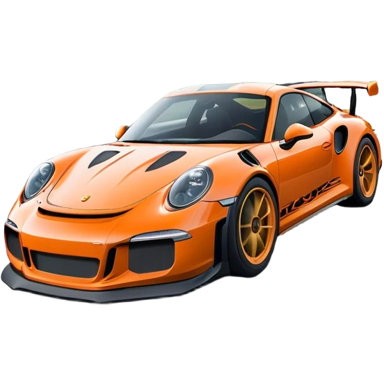 Porsche GT3RS driving on a highway emoji