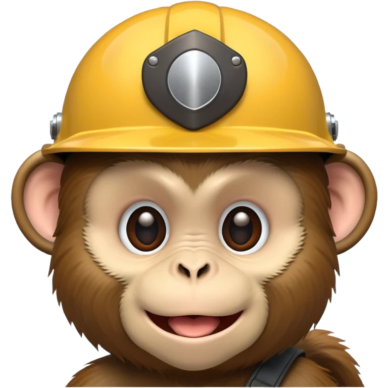 A monkey with a helmet emoji